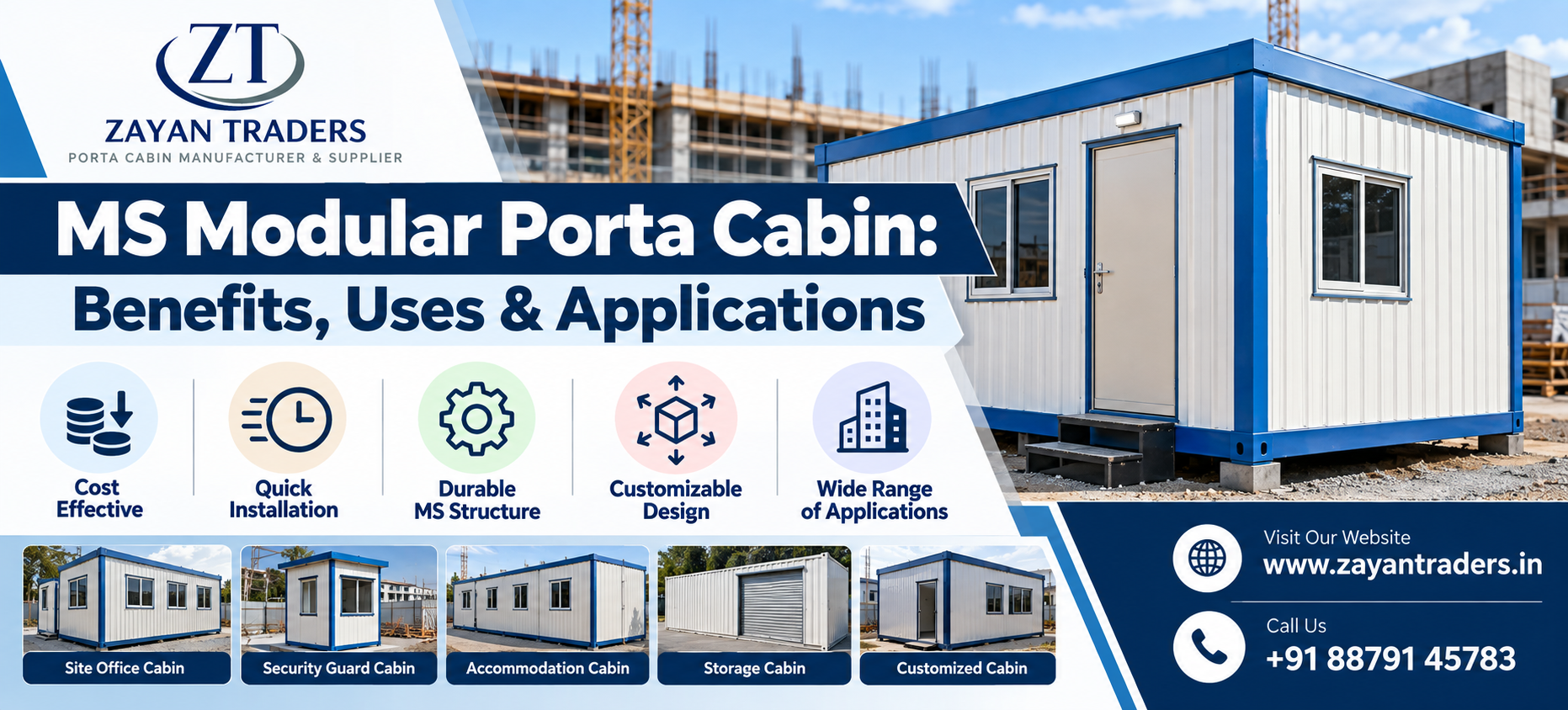MS Modular Porta Cabin in Thane | Zayan Traders