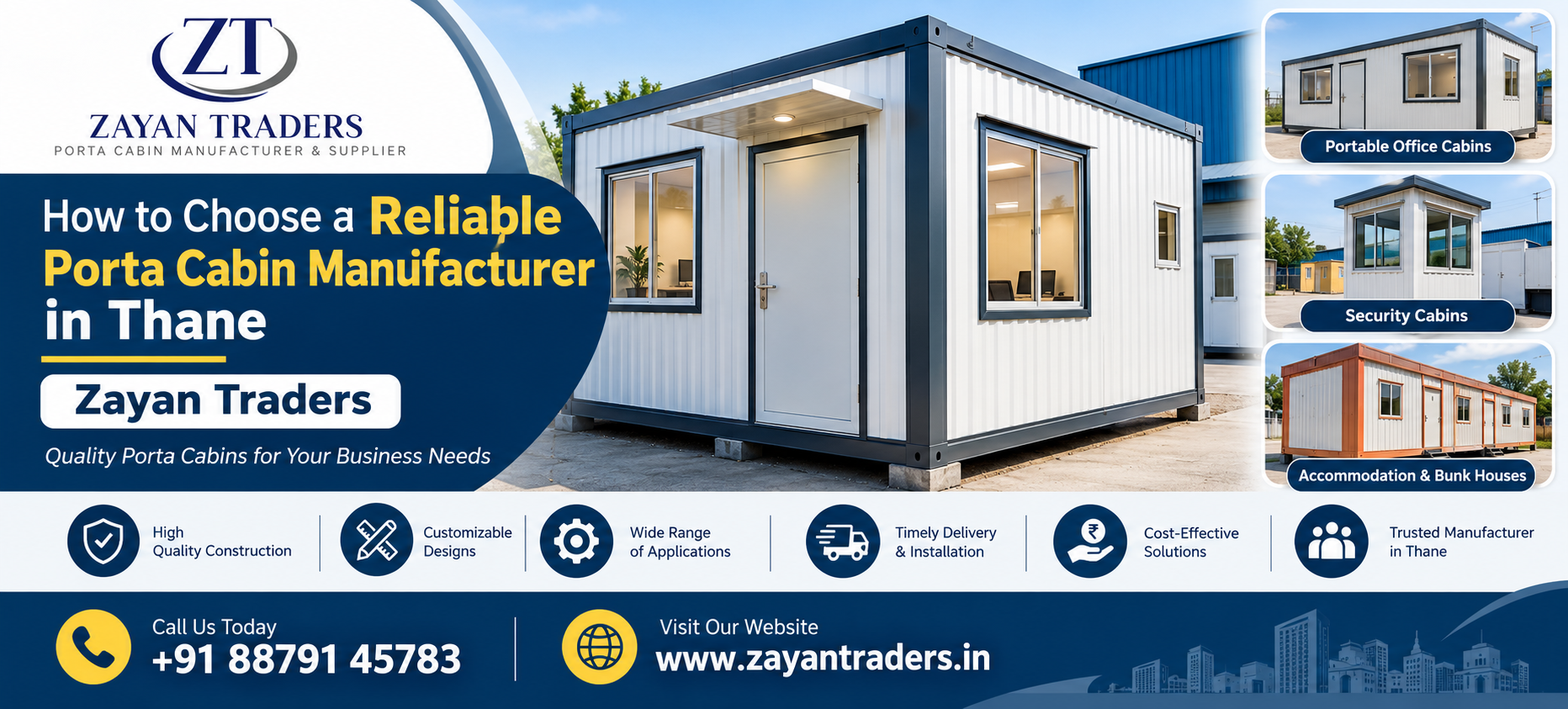 Porta Cabin Manufacturer in Thane | Zayan Traders